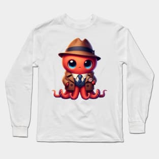 Cute Octopus Detective Long Sleeve T-Shirt